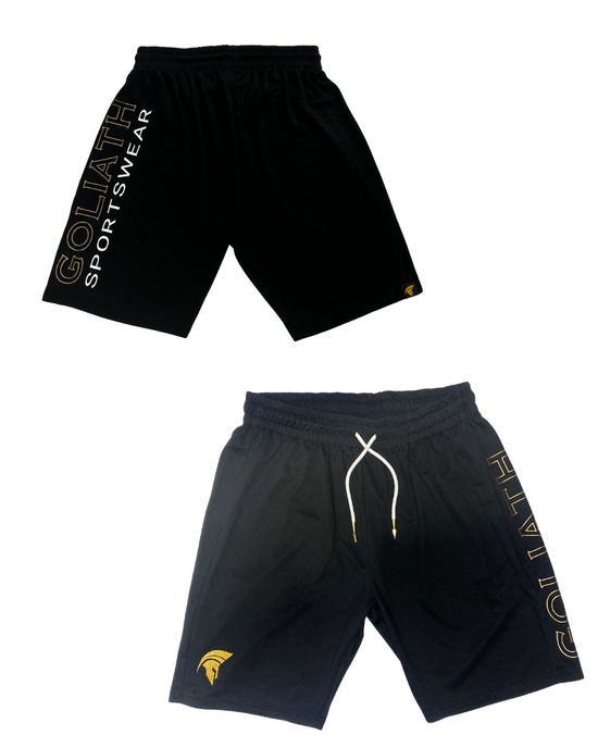 Goliath Sportswear "Gladiator" Mesh Shorts Schwarz/Gold